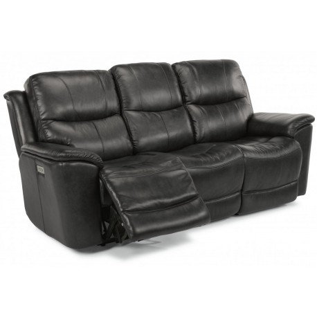 Cade Leather Sofa w/ Power Recline & Power Headrest