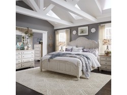 Farmhouse Reimagined Poster Bed, Dresser & Mirror, Chest, NS