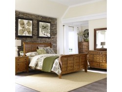 Grandpas Cabin Sleigh Bed, Dresser & Mirror, Chest, NS