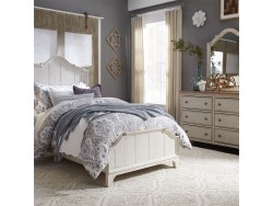 Farmhouse Reimagined Youth Panel Bed, Dresser & Mirror