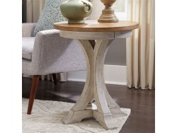 Farmhouse Reimagined Round Chair Side Table
